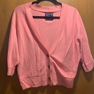 AE pink 1/2 sleeve cardigan